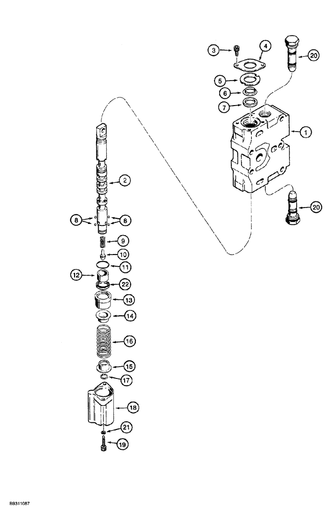 Схема запчастей Case 850G - (8-44) - LIFT SECTION (07) - HYDRAULIC SYSTEM