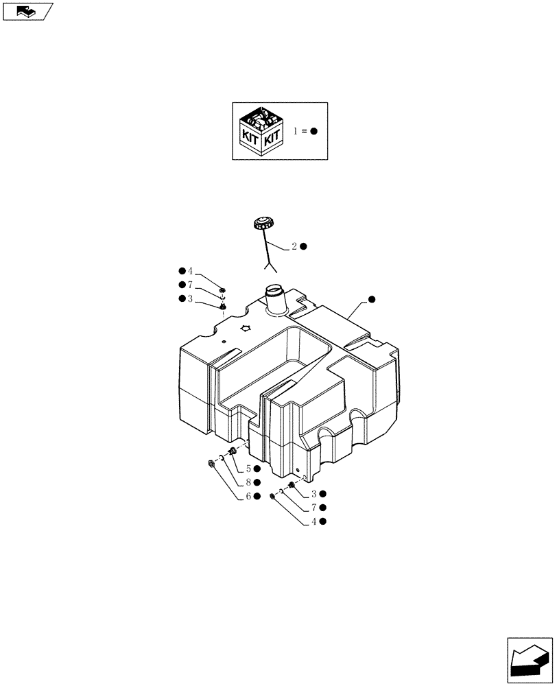 Схема запчастей Case 821F - (10.216.01) - FUEL TANK (10) - ENGINE
