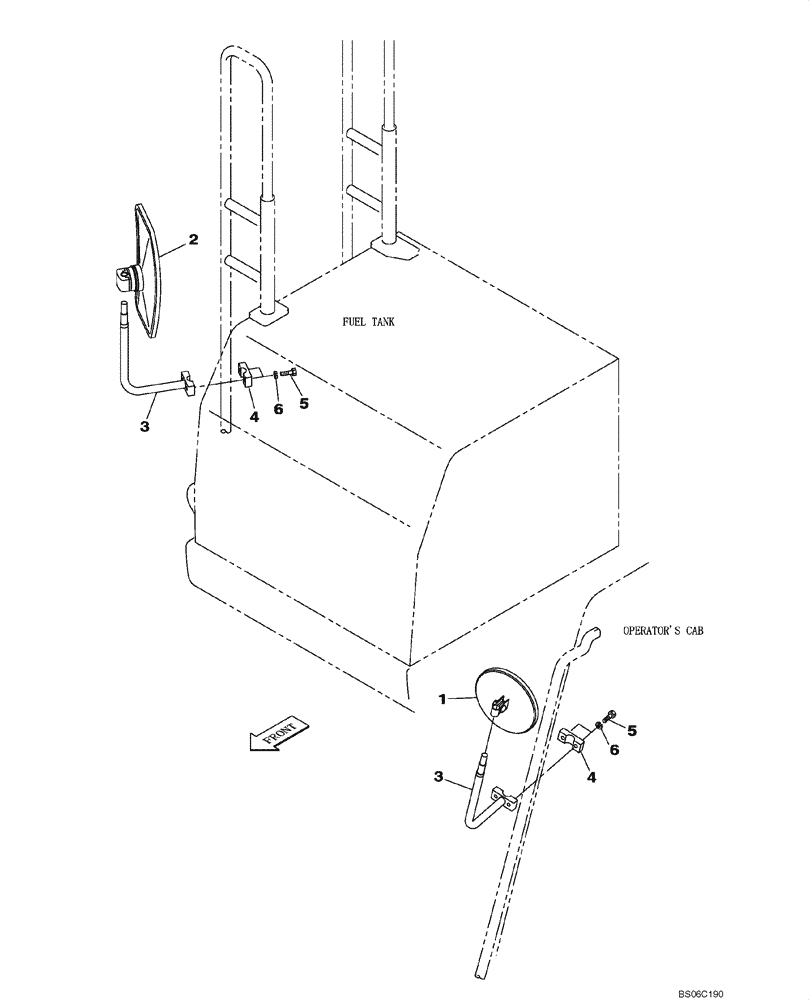 Схема запчастей Case CX460 - (09-32) - BACK VIEW MIRRORS (09) - CHASSIS/ATTACHMENTS
