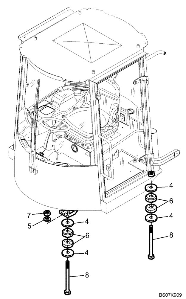 Схема запчастей Case 21D - (34.010[2987272000]) - CAB INSTALLATION (50) - CAB CLIMATE CONTROL