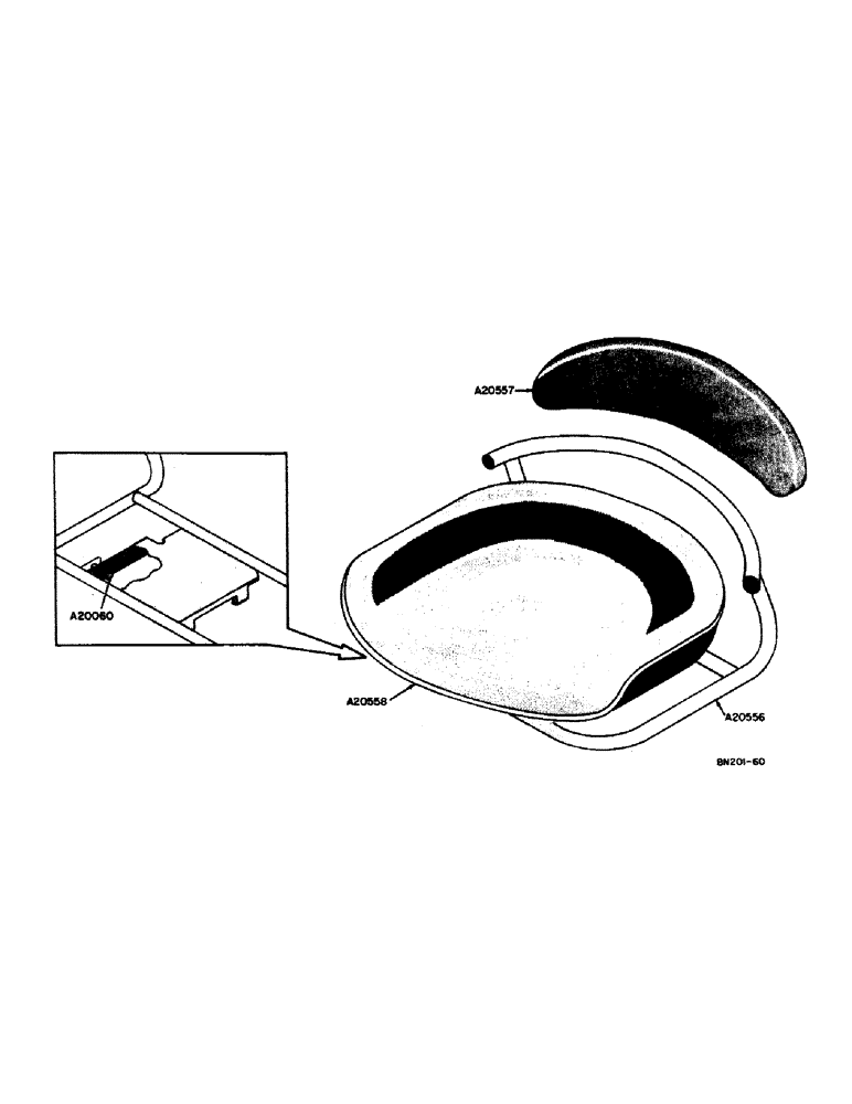 Схема запчастей Case 310 - (05) - DELUXE SEAT (OPTIONAL) 