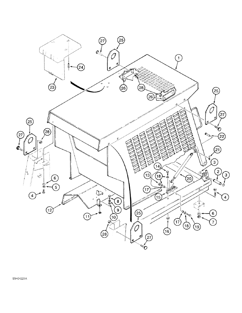 Схема запчастей Case 1818 - (9-19A) - ROPS AND LIFTING BRACKETS, P.I.N. JAF0095543 AND AFTER (09) - CHASSIS/ATTACHMENTS
