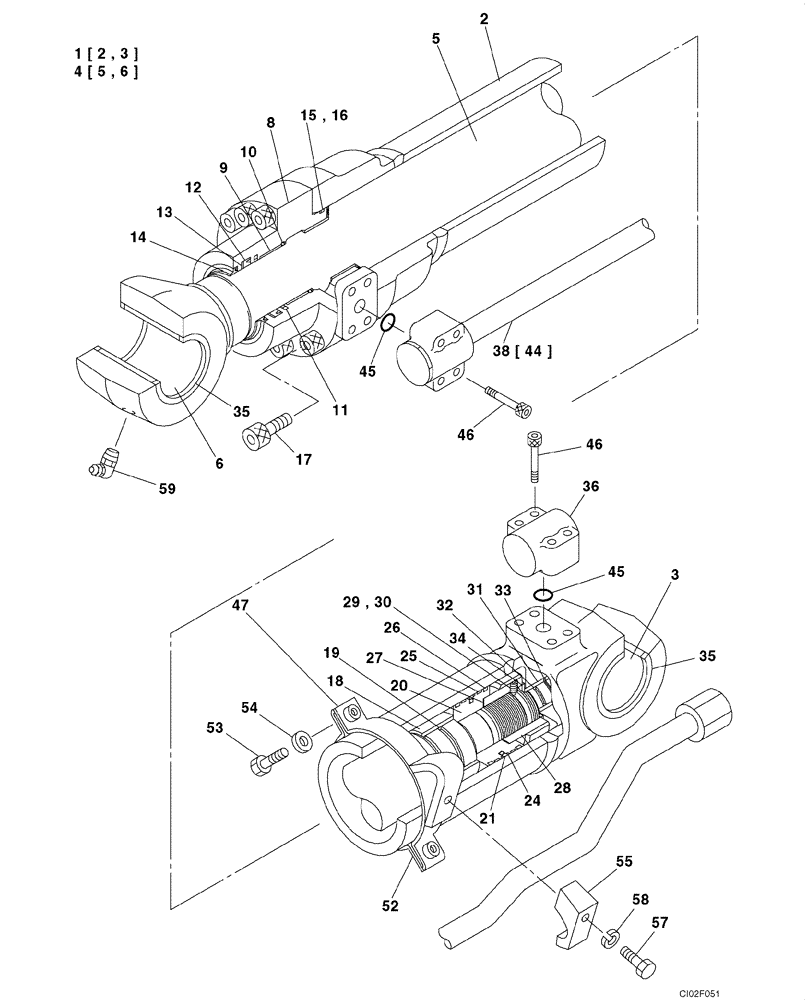 Схема запчастей Case CX135SR - (08-106) - CYLINDER ASSY, ARM - MODELS WITHOUT LOAD HOLD (08) - HYDRAULICS