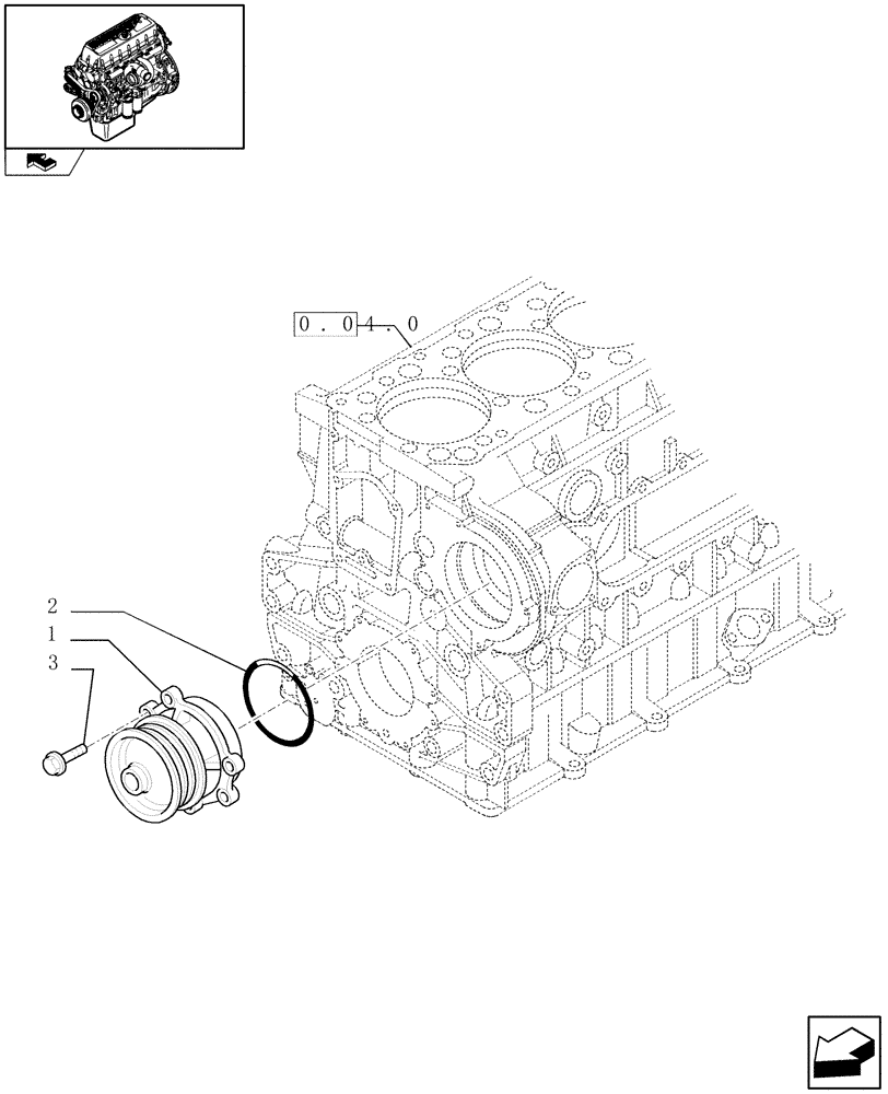 Схема запчастей Case F3AE0684N E907 - (0.32.0) - WATER PUMP & RELATED PARTS (504154377) 