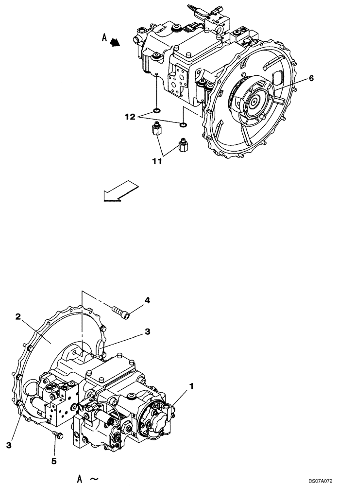 Схема запчастей Case CX160B - (08-03) - PUMP ASSY, HYDRAULIC - STANDARD - COUPLING (08) - HYDRAULICS