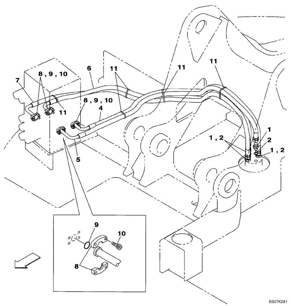 Схема запчастей Case CX225SR - (06-06) - HYDRAULICS - TRAVEL (06) - POWER TRAIN