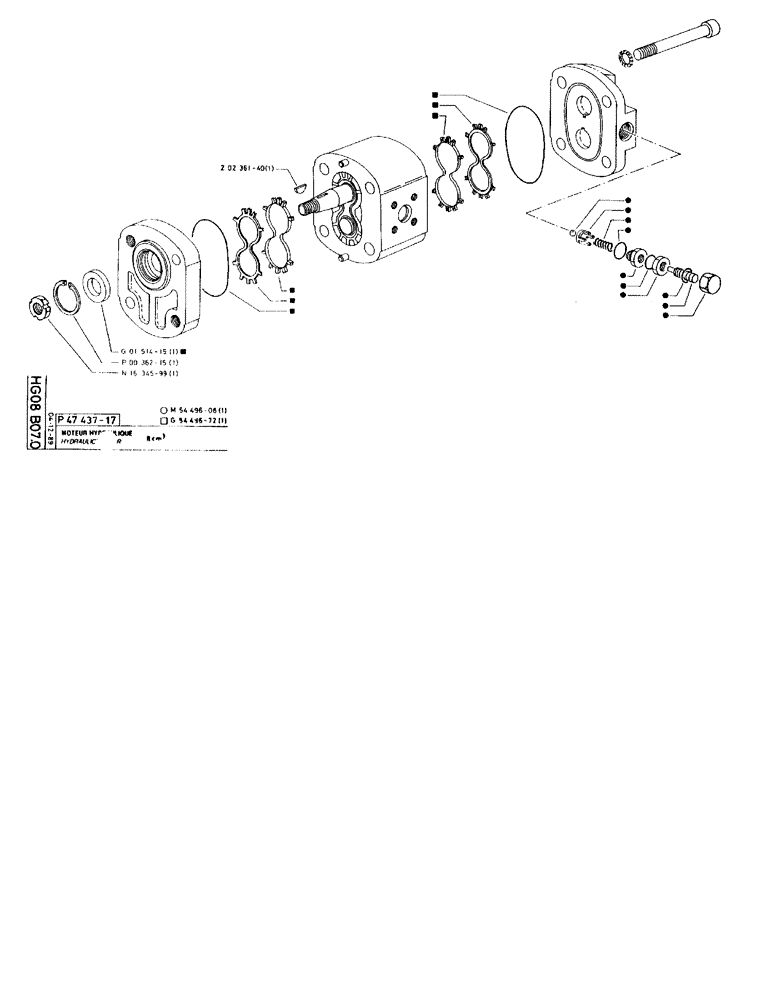 Схема запчастей Case 90BCL - (249) - HYDRAULIC MOTOR 8CM³ (07) - HYDRAULIC SYSTEM