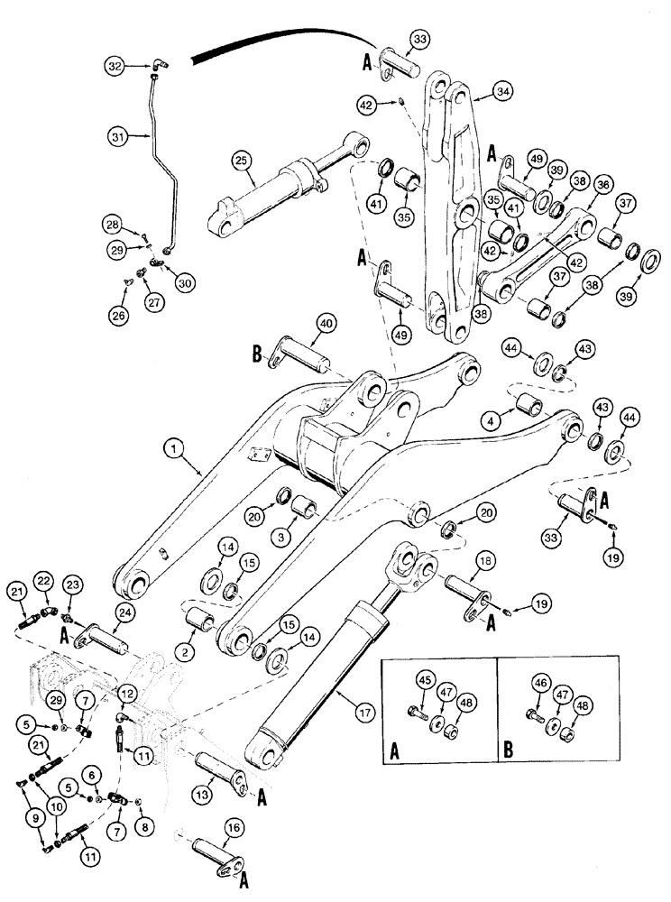 Схема запчастей Case 921C - (09-03) - FRAME - LOADER LIFT (09) - CHASSIS