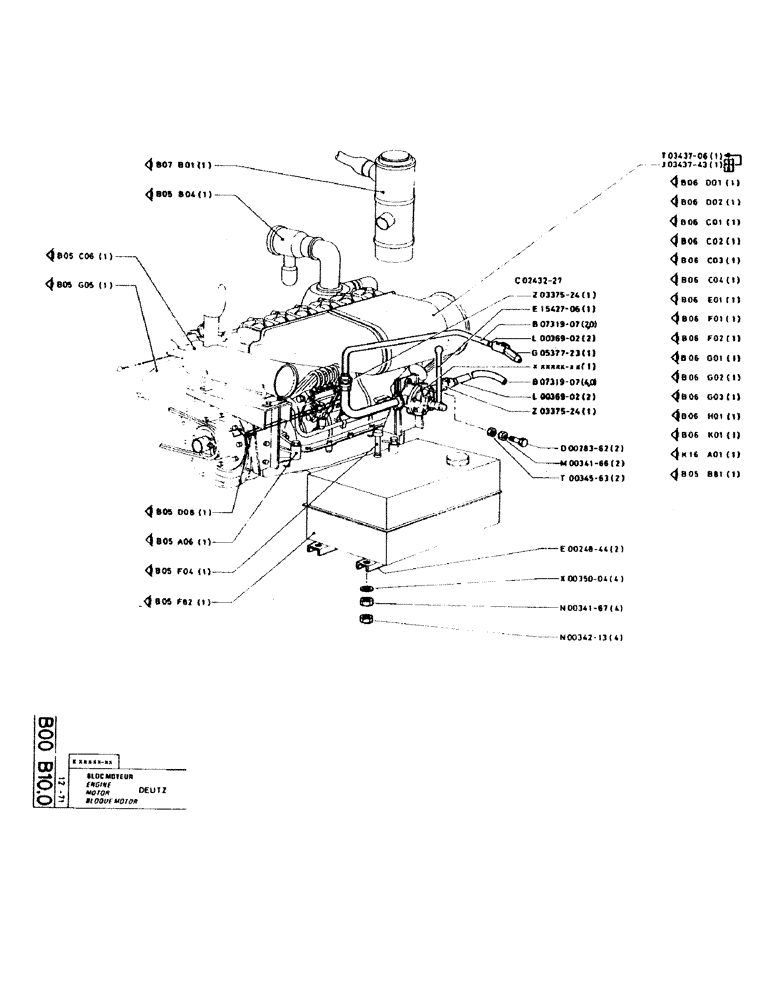 Схема запчастей Case GCK120 - (011) - ENGINE 