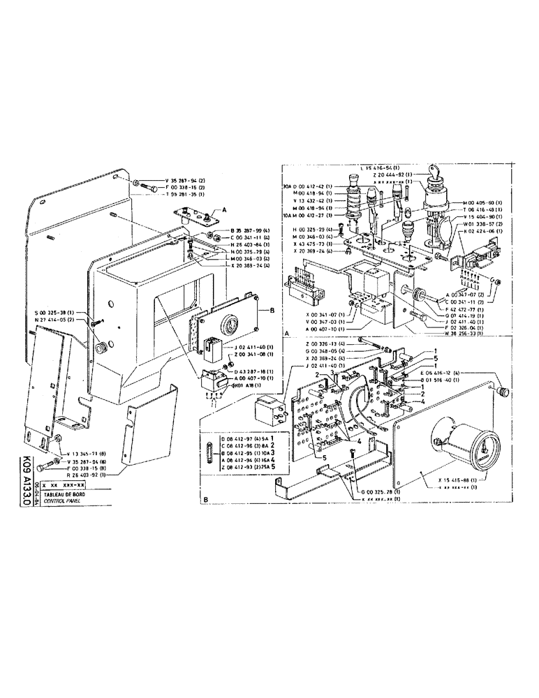 Схема запчастей Case 220 - (B-088) - CONTROL PANEL (06) - ELECTRICAL SYSTEMS