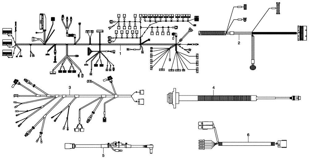 Схема запчастей Case 340 - (67A00001452[001]) - WIRINGS - DRIVER CAB (55) - ELECTRICAL SYSTEMS