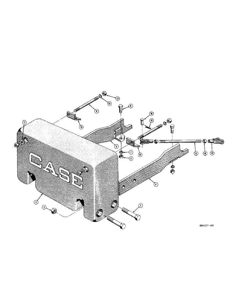 Схема запчастей Case 420C - (190[1]) - REAR COUNTERWEIGHT (900 LB.) (05) - UPPERSTRUCTURE CHASSIS