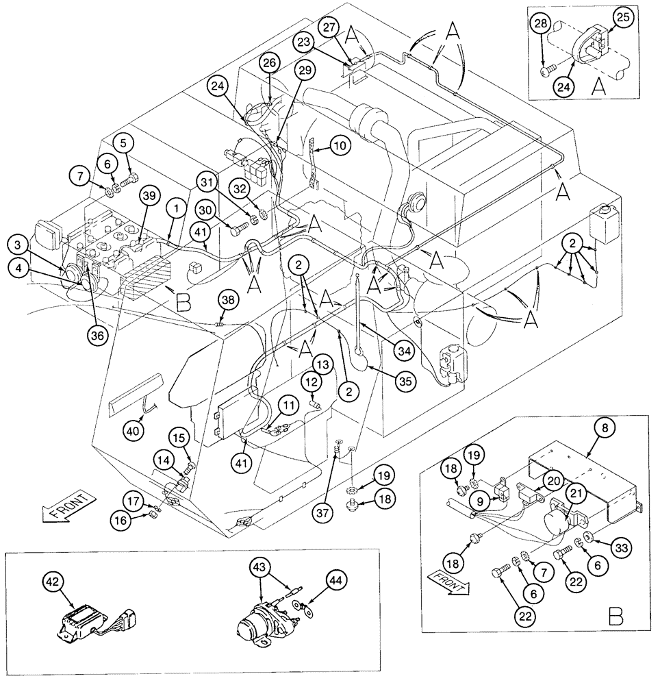 Схема запчастей Case 9050 - (4-08) - MAIN ELECTRICAL WIRING (04) - ELECTRICAL SYSTEMS