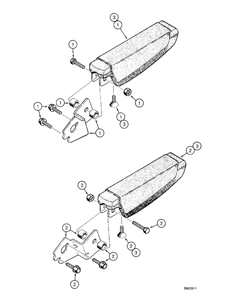 Схема запчастей Case 590 - (9-103L) - SUSPENSION SEAT ARMRESTS (09) - CHASSIS/ATTACHMENTS