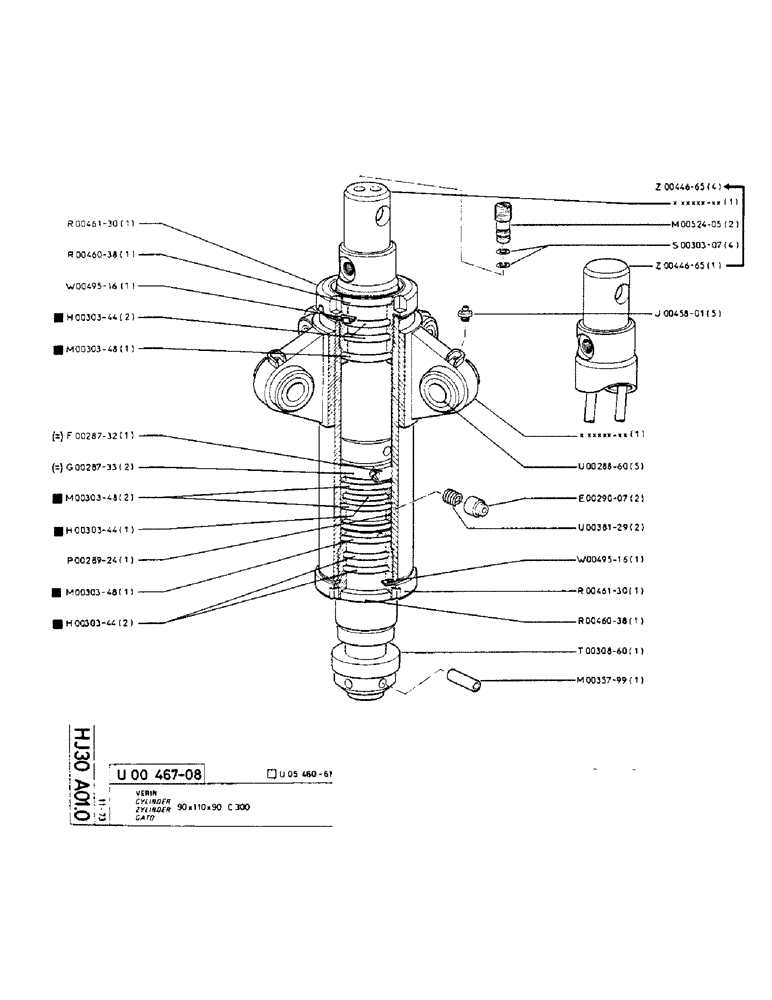 Схема запчастей Case TC45 - (175) - CYLINDER 