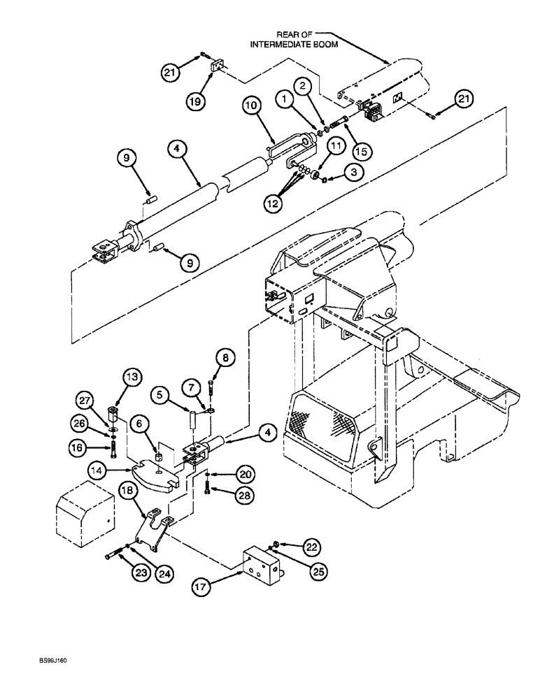 Схема запчастей Case 689G - (09-22) - TELESCOPIC CROWD CYLINDER ASSEMBLY (08) - HYDRAULICS