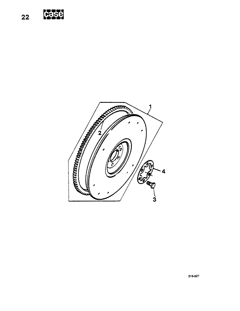 Схема запчастей Case LEYLAND - (22) - FLYWHEEL 