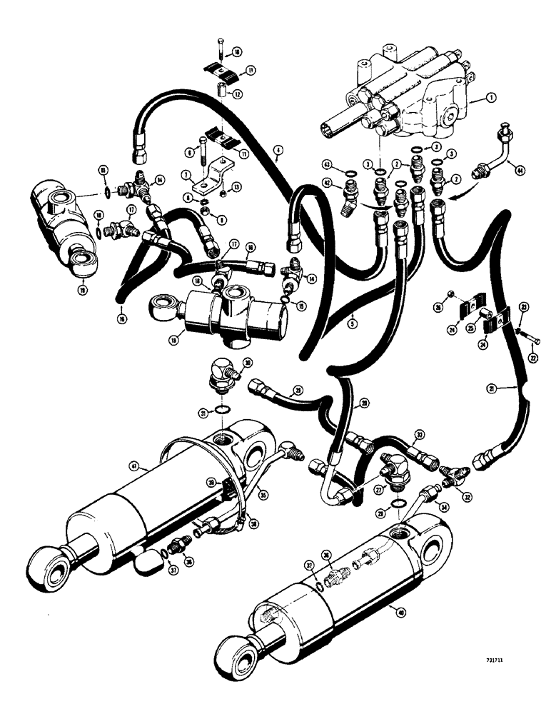 Схема запчастей Case 475 - (142) - CABLE PLOW - SWING AND LIFT HYDRAULICS (89) - TOOLS