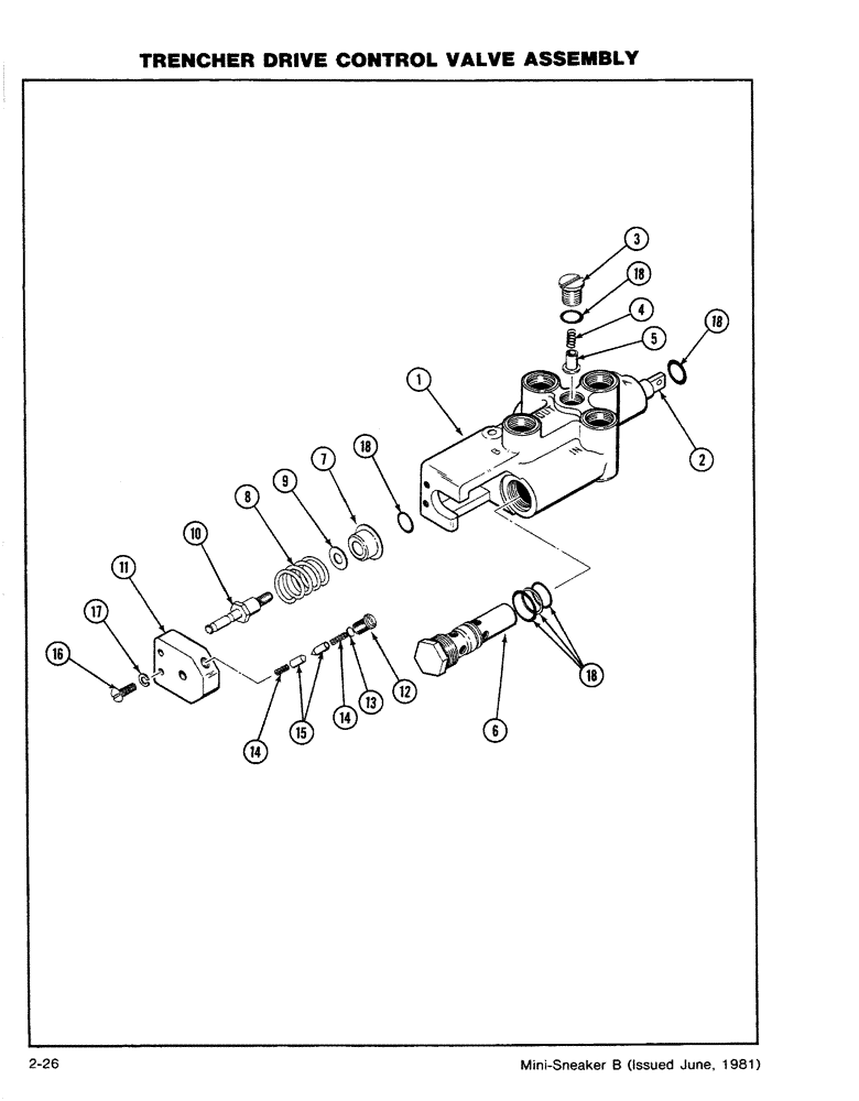 Схема запчастей Case CASE - (2-26) - TRENCHER DRIVE CONTROL VALVE ASSEMBLY (08) - HYDRAULICS