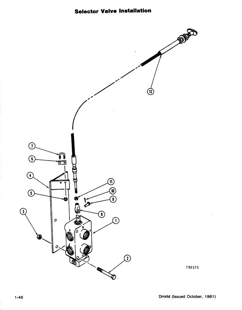 Схема запчастей Case DH4B - (1-46) - SELECTOR VALVE INSTALLATION (35) - HYDRAULIC SYSTEMS