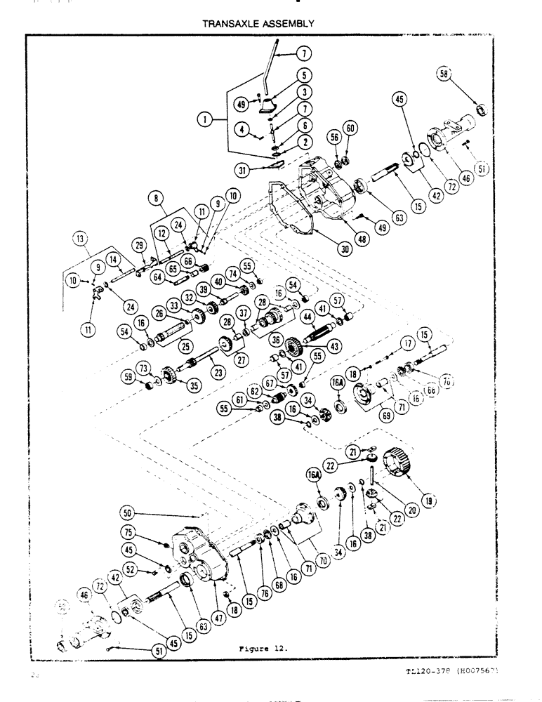 Схема запчастей Case 120 - (28) - TRANSAXLE ASSEMBLY 