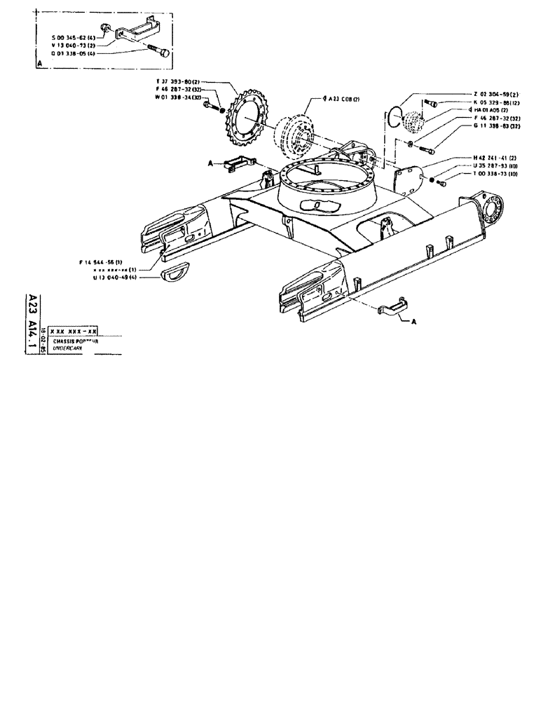 Схема запчастей Case 90BCL - (083) - UNDERCARRIAGE (04) - UNDERCARRIAGE