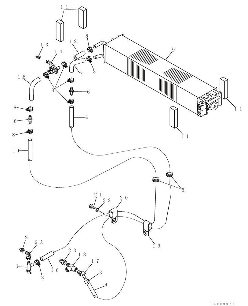Схема запчастей Case 921C - (09-45) - HEATING SYSTEM (09) - CHASSIS