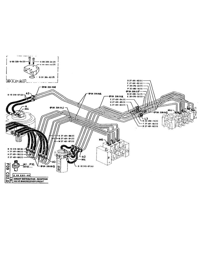 Схема запчастей Case 160CK - (102) - VALVE BANK/RECEIVER CIRCUIT (07) - HYDRAULIC SYSTEM