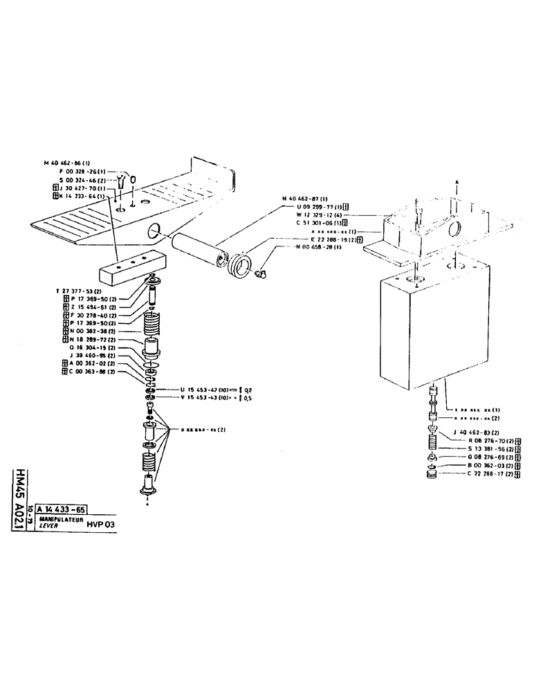 Схема запчастей Case 160CK - (203) - LEVER (07) - HYDRAULIC SYSTEM