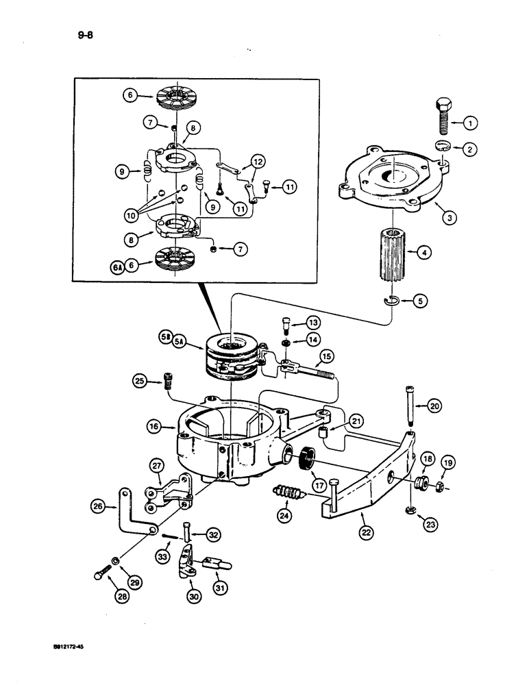 Схема запчастей Case 1187C - (9-08) - SWING BRAKE (09) - CHASSIS