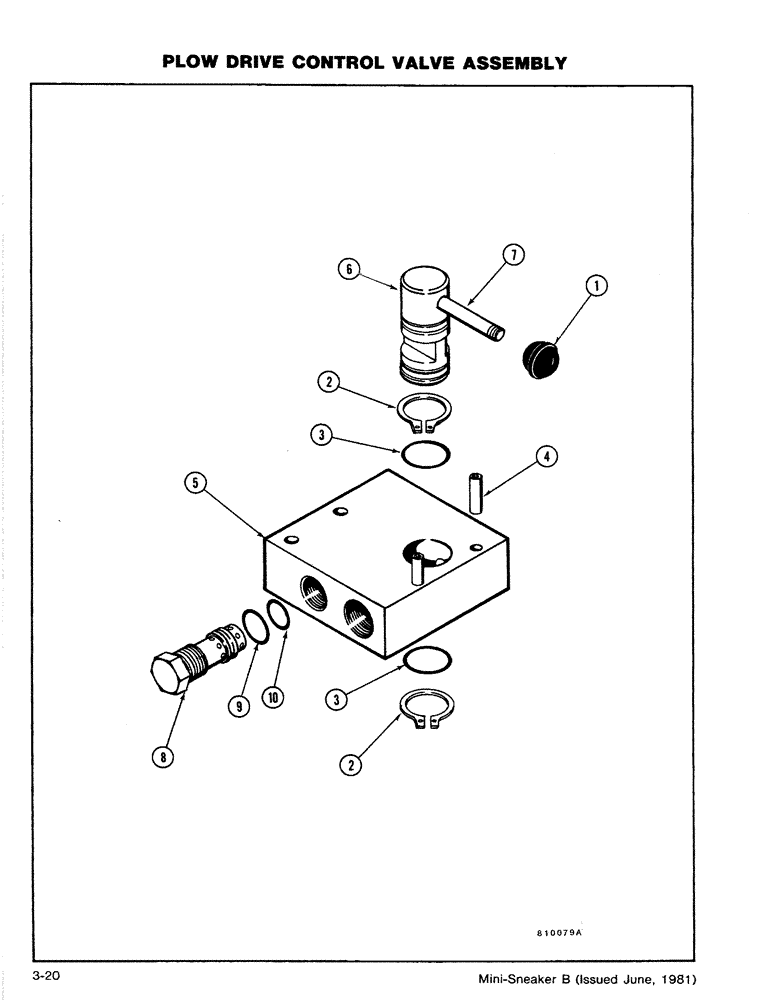 Схема запчастей Case CASE - (3-20) - PLOW DRIVE CONTROL VALVE ASSEMBLY (08) - HYDRAULICS