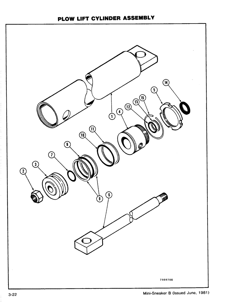 Схема запчастей Case CASE - (3-22) - PLOW LIFT CYLINDER ASSEMBLY (08) - HYDRAULICS