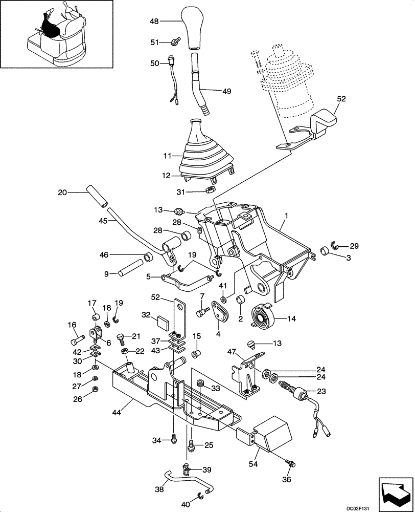 Схема запчастей Case CX14 - (09-14[00]) - CONTROL BOX ASSY - LEFT HAND (09) - CHASSIS/ATTACHMENTS