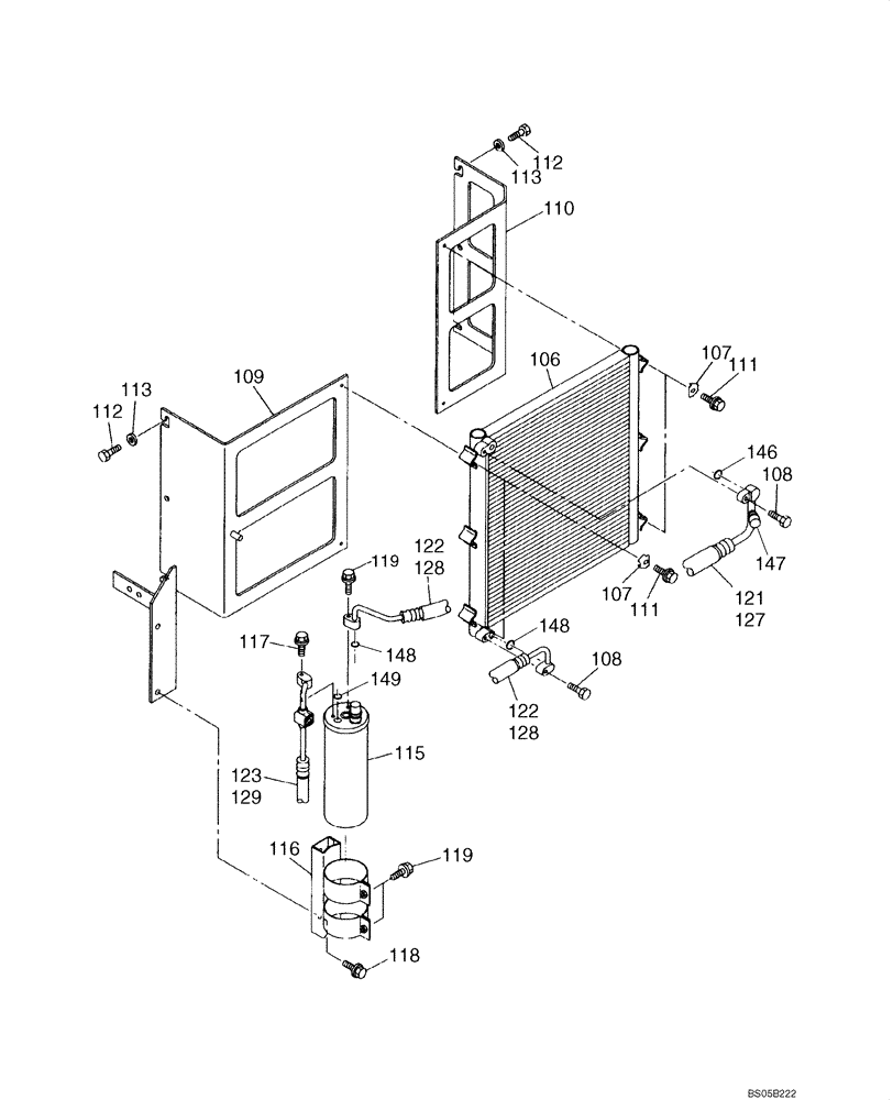 Схема запчастей Case CX225SR - (09-22) - AIR CONDITIONING SYSTEM (09) - CHASSIS