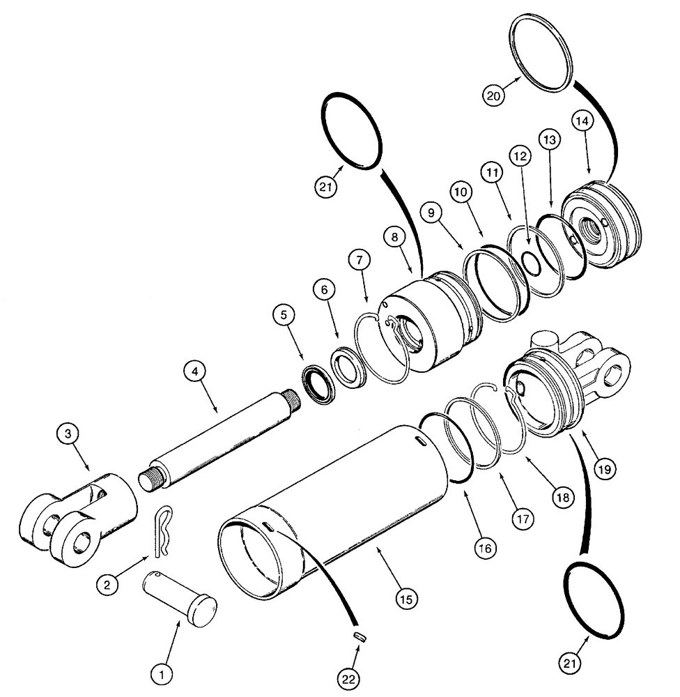 Схема запчастей Case 960 - (08-37) - CYLINDER ASSY LIFT (08) - HYDRAULICS
