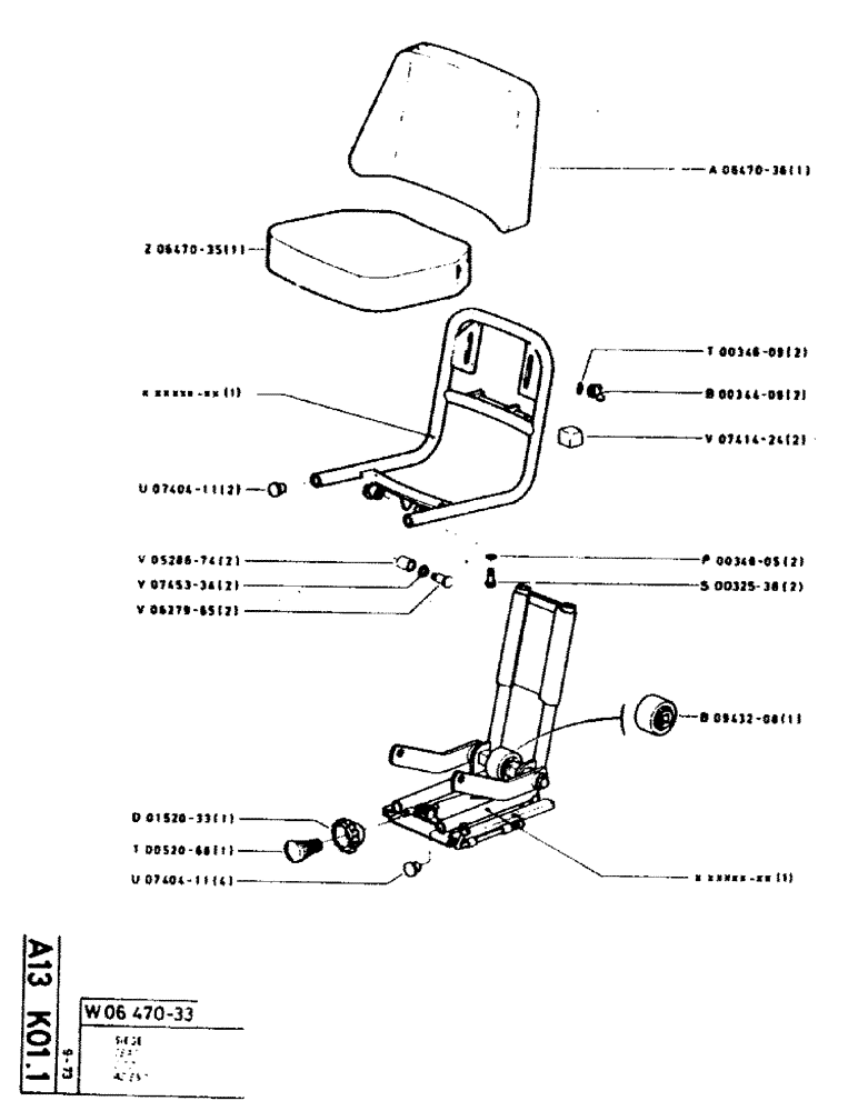 Схема запчастей Case GCK120 - (006) - SEAT 