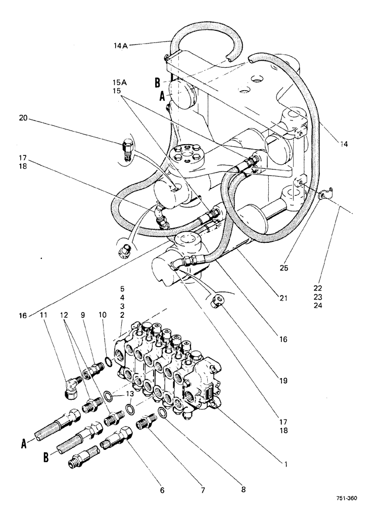 Схема запчастей Case 580F - (278) - SIDE SHIFT BACKHOE, SWING CYLINDER (35) - HYDRAULIC SYSTEMS