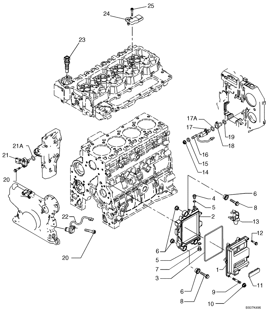 Схема запчастей Case 750L - (03-09) - FUEL INJECTION SYSTEM - MODULE, ENGINE CONTROL (03) - FUEL SYSTEM