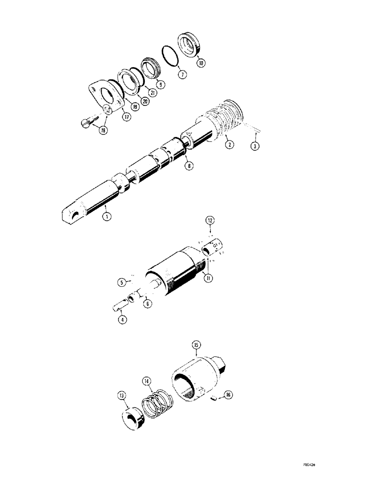 Схема запчастей Case 310G - (180) - FOUR POSITION SPOOLS (07) - HYDRAULIC SYSTEM
