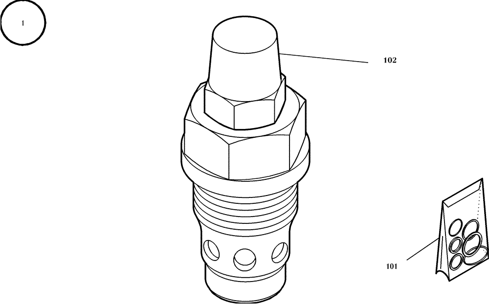 Схема запчастей Case 321E - (23.032[2941917000]) - PRESS.REL.VALVE (35) - HYDRAULIC SYSTEMS