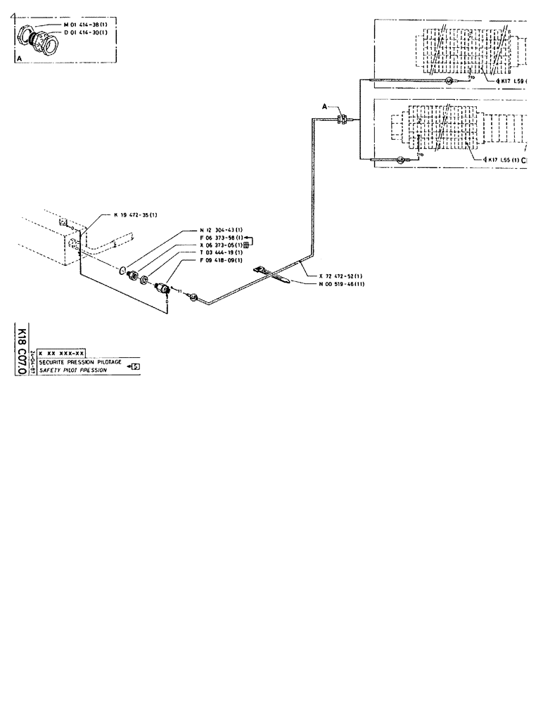 Схема запчастей Case 90BCL - (384) - SAFETY PILOT PRESSION (06) - ELECTRICAL SYSTEMS