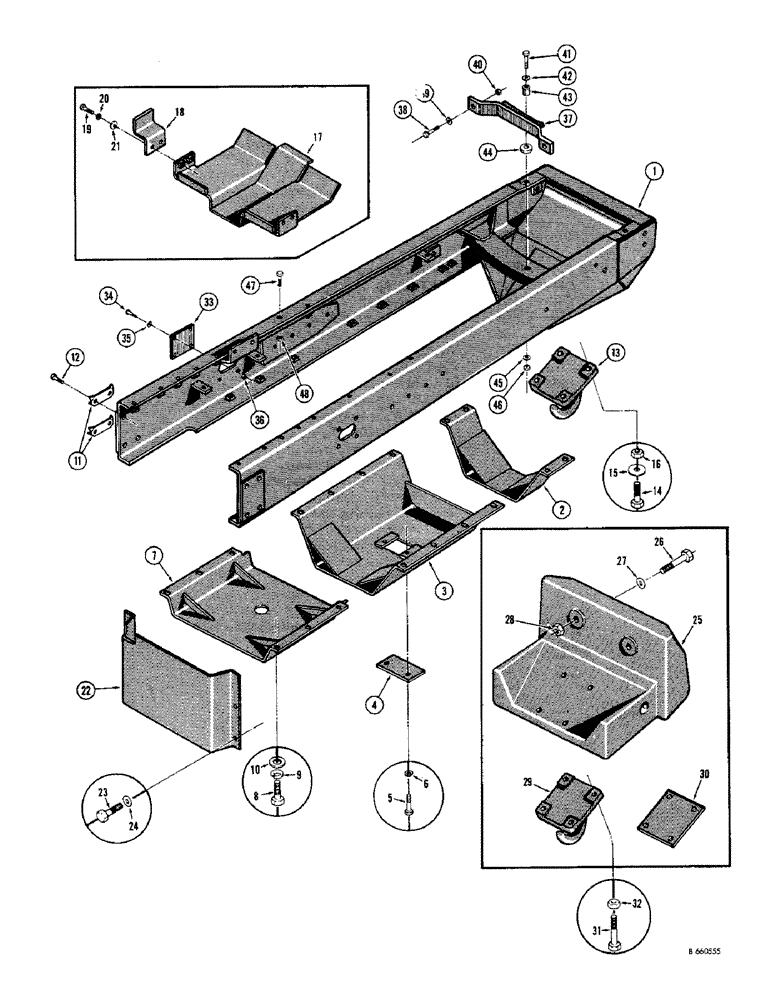 Схема запчастей Case 1150 - (032) - ENGINE FRAME AND RELATED PARTS (01) - ENGINE