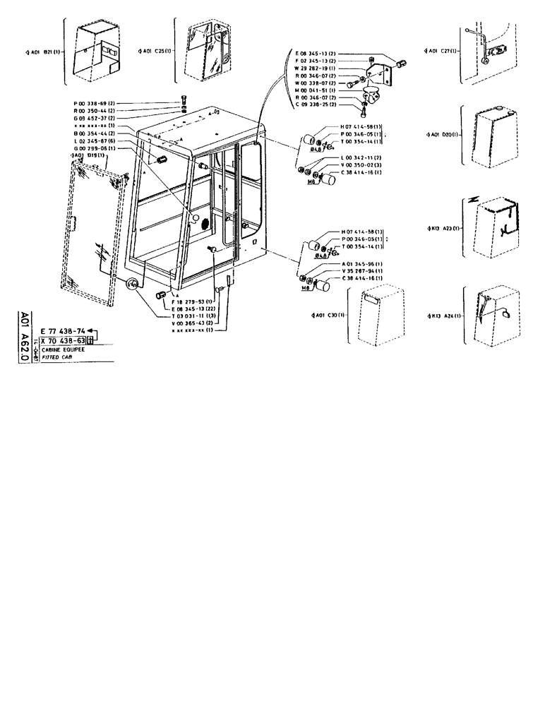 Схема запчастей Case 90BCL - (004) - FITTED CAB (05) - UPPERSTRUCTURE CHASSIS