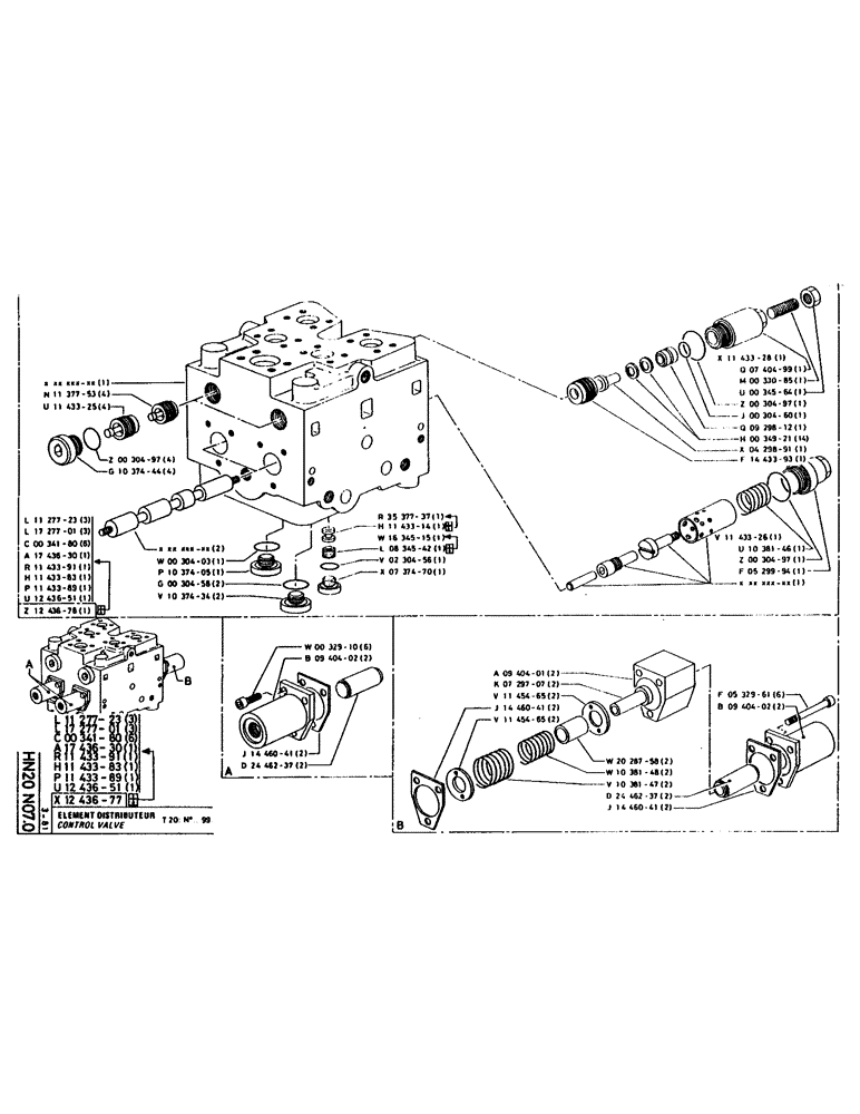 Схема запчастей Case 160CK - (221) - CONTROL VALVE (07) - HYDRAULIC SYSTEM