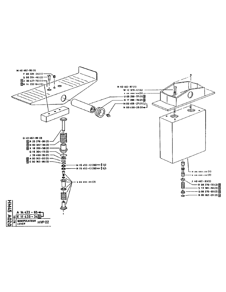 Схема запчастей Case 160CK - (202) - LEVER (07) - HYDRAULIC SYSTEM