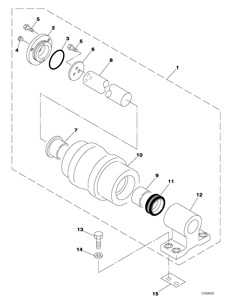 Схема запчастей Case CX460 - (05-10) - TRACK - ROLLER, UPPER (11) - TRACKS/STEERING