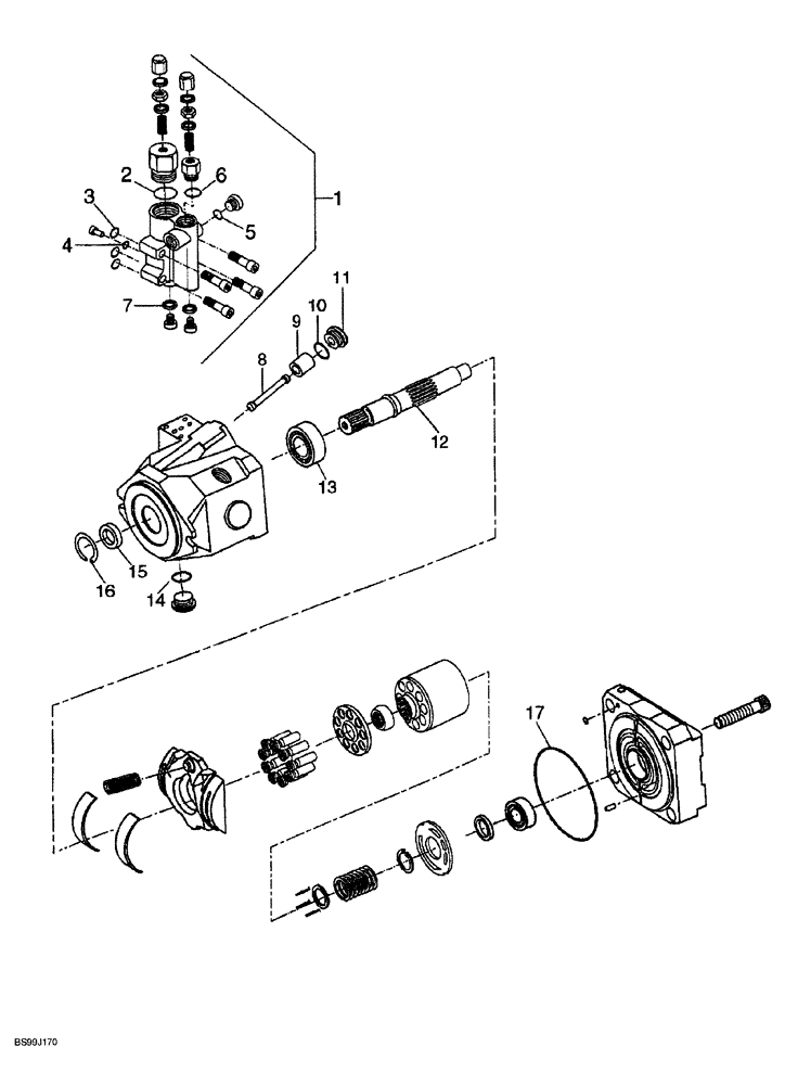 Схема запчастей Case 689G - (08-60) - EQUIPMENT AND STEERING PUMP (08) - HYDRAULICS