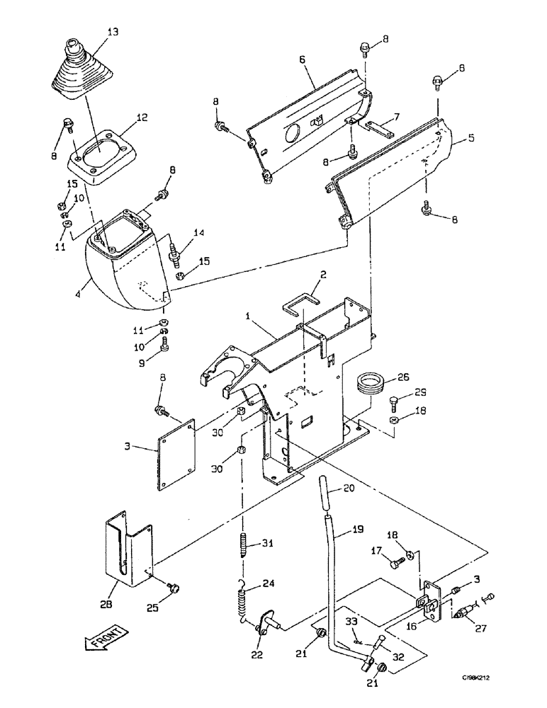 Схема запчастей Case 9007B - (9-34) - HAND CONTROL ARM, LEFT - OPERATORS COMPARTMENT (09) - CHASSIS