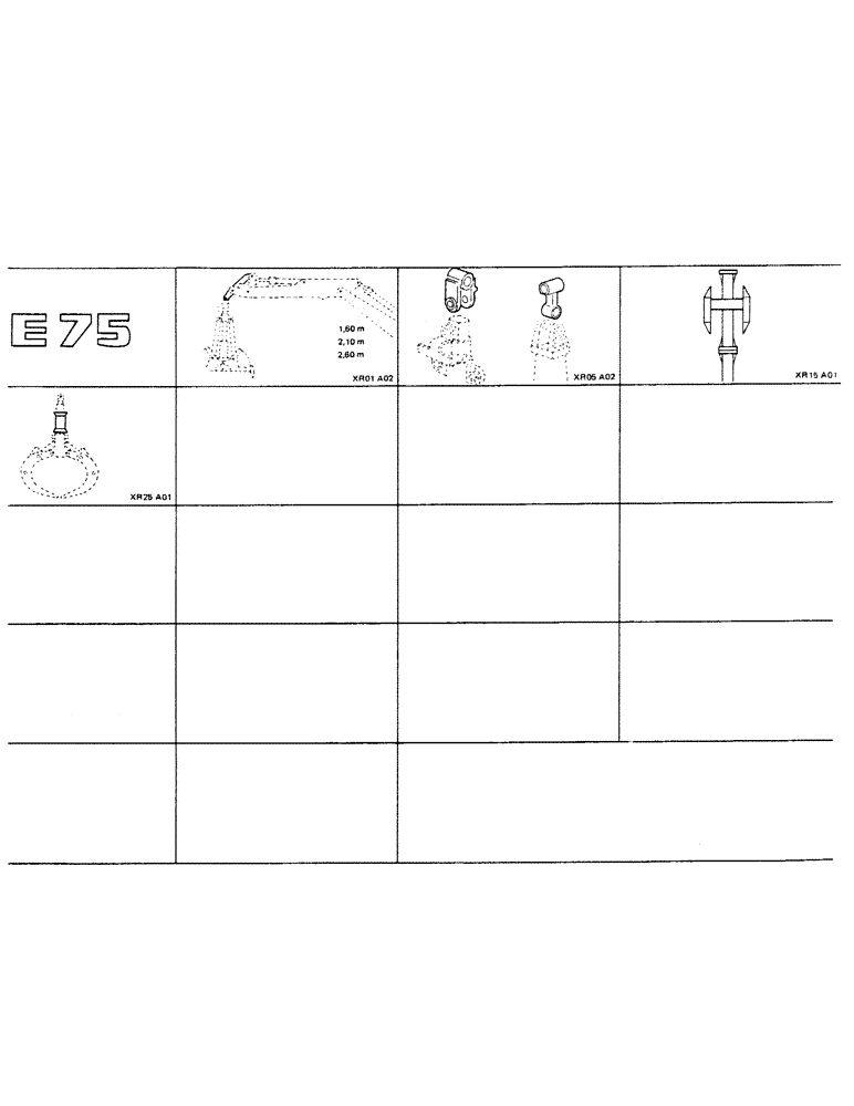 Схема запчастей Case 75P - (0-22) - E75 (00) - PICTORIAL INDEX
