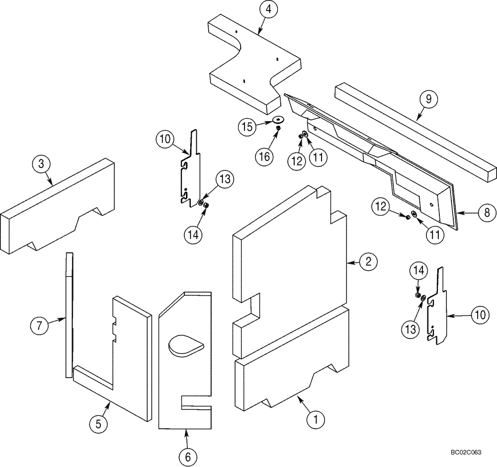 Схема запчастей Case 821C - (09-14) - INSULATION - HOOD (Nov 25 2009 10:40AM) (09) - CHASSIS